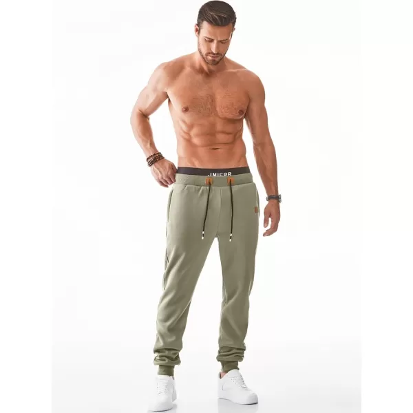 JMIERR Men's Sweatpants with Zipper Pockets Fleece Tapered Joggers Drawstring Waist Athletic Gym Running Workout Track Pants