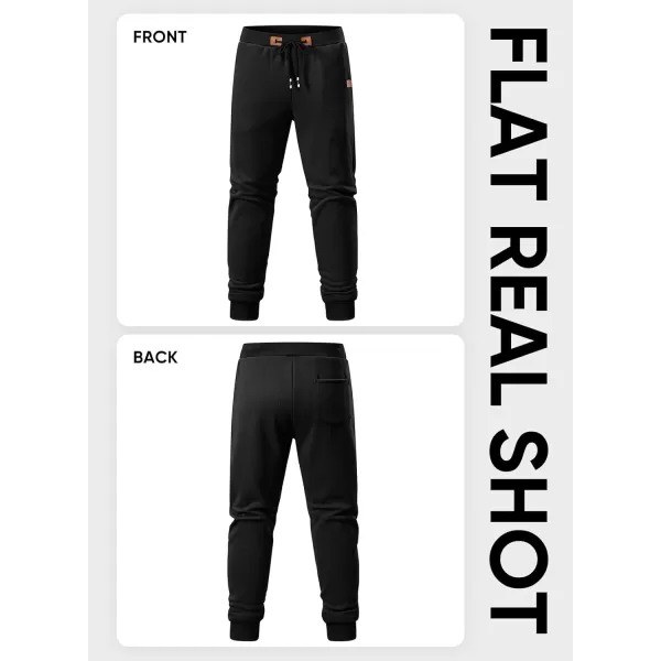 JMIERR Men's Sweatpants with Zipper Pockets Fleece Tapered Joggers Drawstring Waist Athletic Gym Running Workout Track Pants