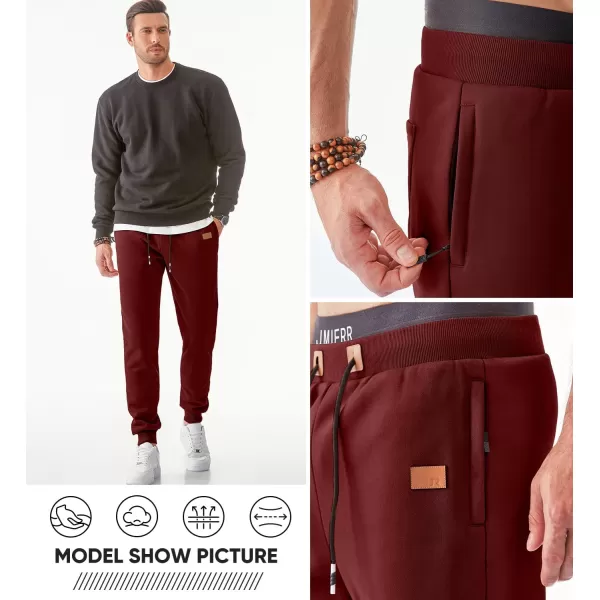 JMIERR Men's Sweatpants with Zipper Pockets Fleece Tapered Joggers Drawstring Waist Athletic Gym Running Workout Track Pants