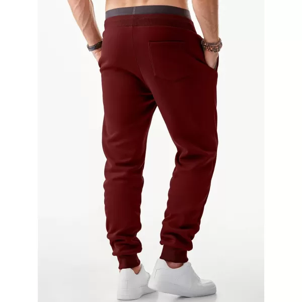 JMIERR Men's Sweatpants with Zipper Pockets Fleece Tapered Joggers Drawstring Waist Athletic Gym Running Workout Track Pants