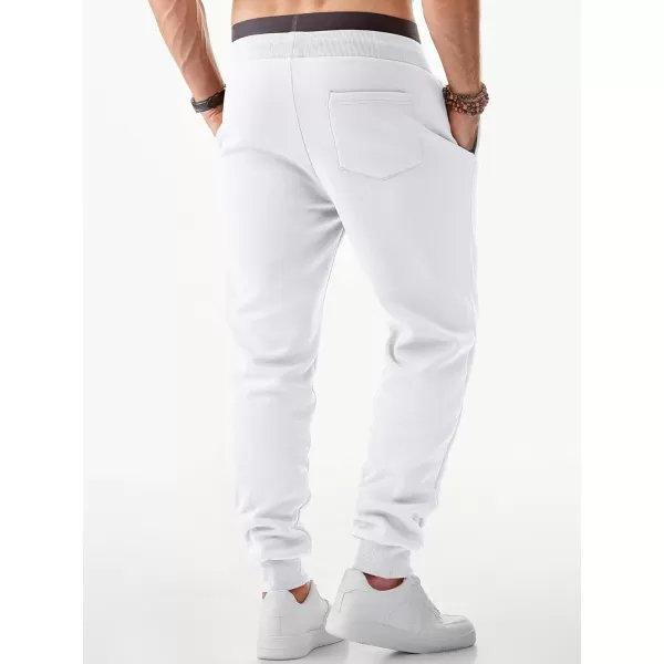JMIERR Men's Sweatpants with Zipper Pockets Fleece Tapered Joggers Drawstring Waist Athletic Gym Running Workout Track Pants