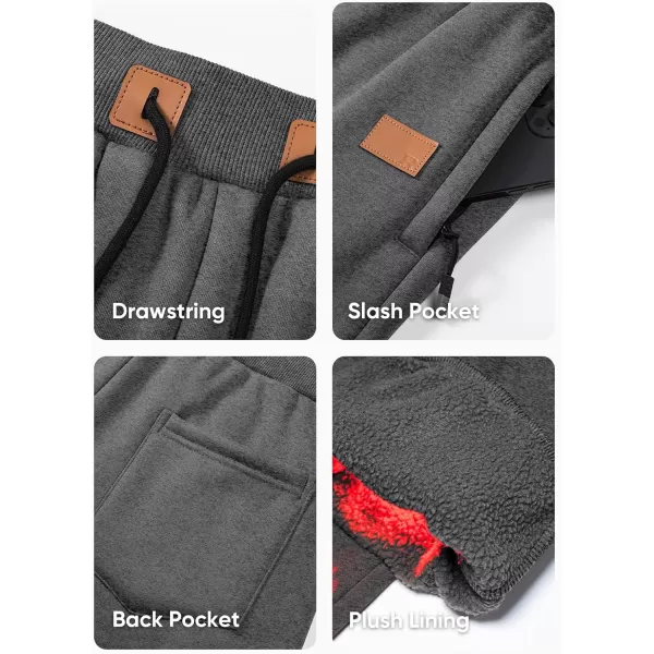 JMIERR Men's Sweatpants with Zipper Pockets Fleece Tapered Joggers Drawstring Waist Athletic Gym Running Workout Track Pants