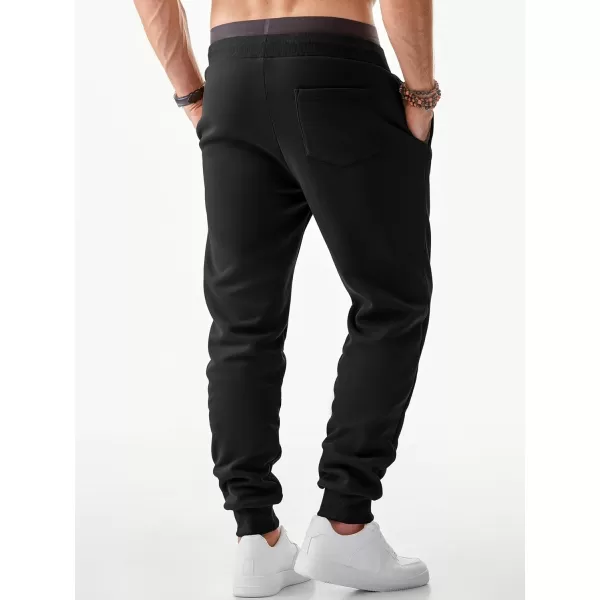 JMIERR Men's Sweatpants with Zipper Pockets Fleece Tapered Joggers Drawstring Waist Athletic Gym Running Workout Track Pants