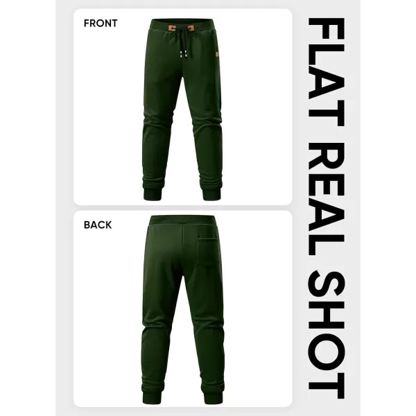 JMIERR Men's Sweatpants with Zipper Pockets Fleece Tapered Joggers Drawstring Waist Athletic Gym Running Workout Track Pants