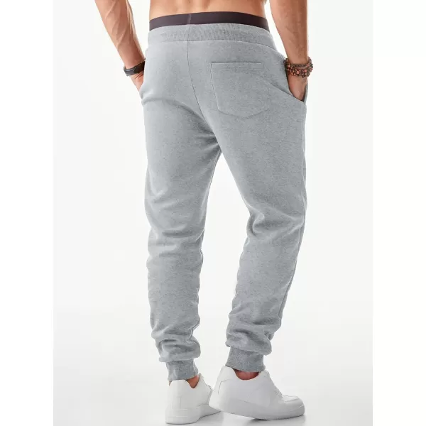 JMIERR Men's Sweatpants with Zipper Pockets Fleece Tapered Joggers Drawstring Waist Athletic Gym Running Workout Track Pants