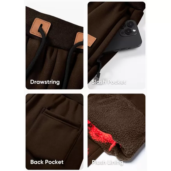 JMIERR Men's Sweatpants with Zipper Pockets Fleece Tapered Joggers Drawstring Waist Athletic Gym Running Workout Track Pants