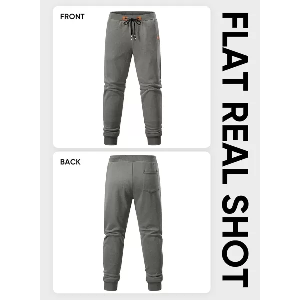 JMIERR Men's Sweatpants with Zipper Pockets Fleece Tapered Joggers Drawstring Waist Athletic Gym Running Workout Track Pants