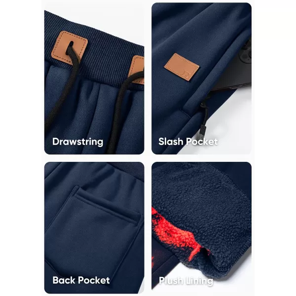 JMIERR Men's Sweatpants with Zipper Pockets Fleece Tapered Joggers Drawstring Waist Athletic Gym Running Workout Track Pants