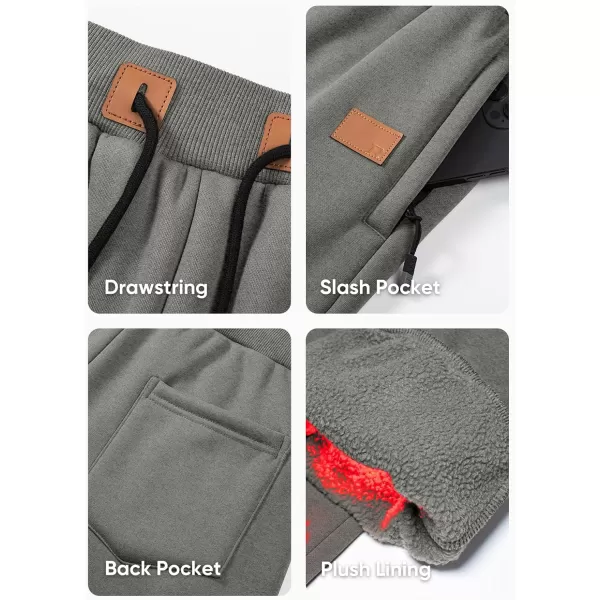 JMIERR Men's Sweatpants with Zipper Pockets Fleece Tapered Joggers Drawstring Waist Athletic Gym Running Workout Track Pants