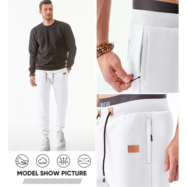 JMIERR Men's Sweatpants with Zipper Pockets Fleece Tapered Joggers Drawstring Waist Athletic Gym Running Workout Track Pants