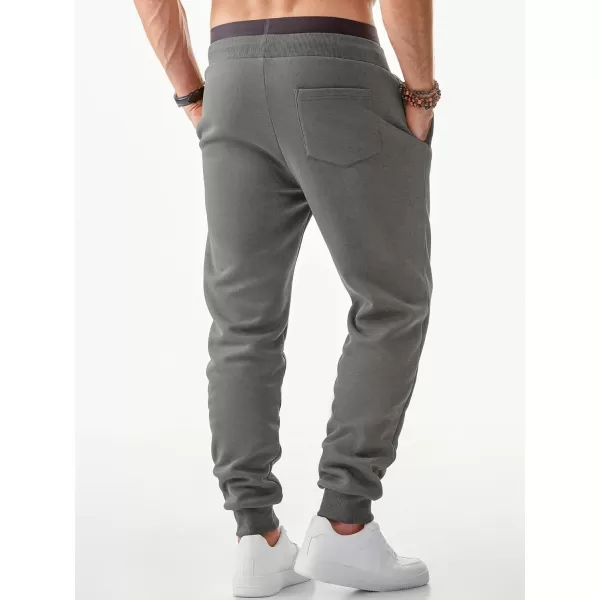 JMIERR Men's Sweatpants with Zipper Pockets Fleece Tapered Joggers Drawstring Waist Athletic Gym Running Workout Track Pants