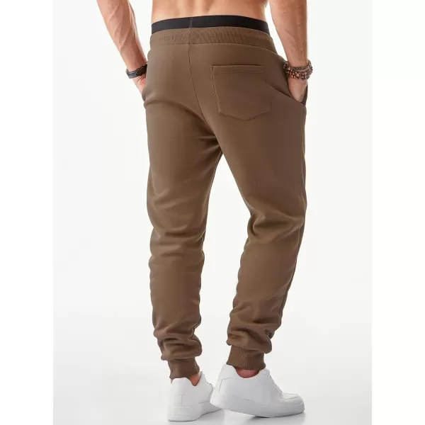 JMIERR Men's Sweatpants with Zipper Pockets Fleece Tapered Joggers Drawstring Waist Athletic Gym Running Workout Track Pants