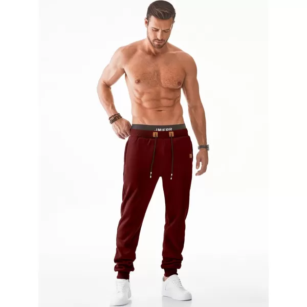 JMIERR Men's Sweatpants with Zipper Pockets Fleece Tapered Joggers Drawstring Waist Athletic Gym Running Workout Track Pants