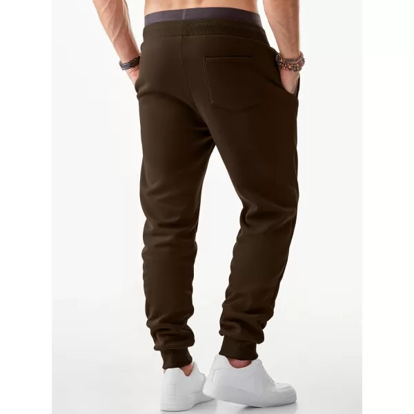 JMIERR Men's Sweatpants with Zipper Pockets Fleece Tapered Joggers Drawstring Waist Athletic Gym Running Workout Track Pants