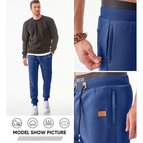 JMIERR Men's Sweatpants with Zipper Pockets Fleece Tapered Joggers Drawstring Waist Athletic Gym Running Workout Track Pants