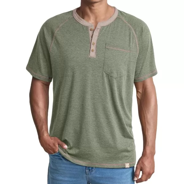 JMIERR Men's Henley Long/Short Sleeve T-Shirt Stretch Cotton Casual Pullover Tee Shirts with Pockets