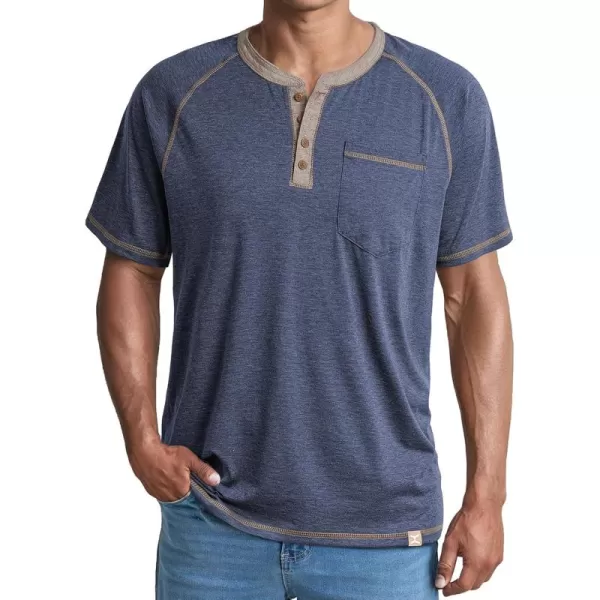 JMIERR Men's Henley Long/Short Sleeve T-Shirt Stretch Cotton Casual Pullover Tee Shirts with Pockets