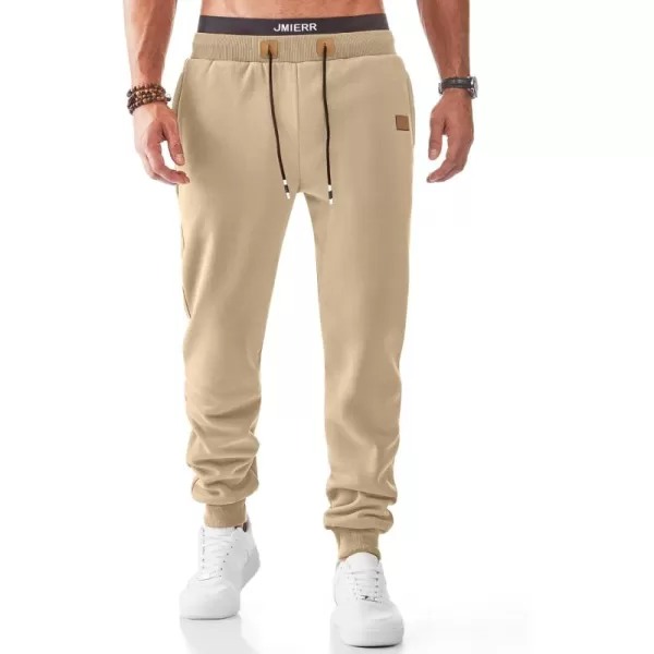 JMIERR Men's Sweatpants with Zipper Pockets Fleece Tapered Joggers Drawstring Waist Athletic Gym Running Workout Track Pants