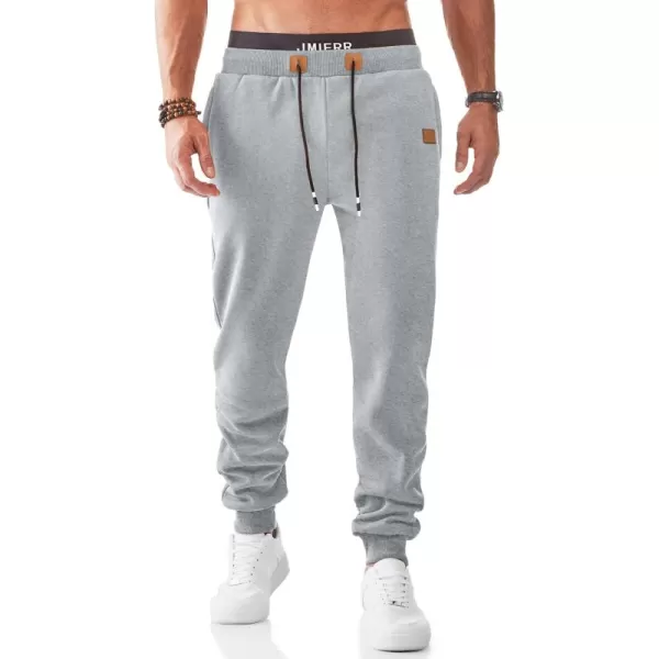 JMIERR Men's Sweatpants with Zipper Pockets Fleece Tapered Joggers Drawstring Waist Athletic Gym Running Workout Track Pants
