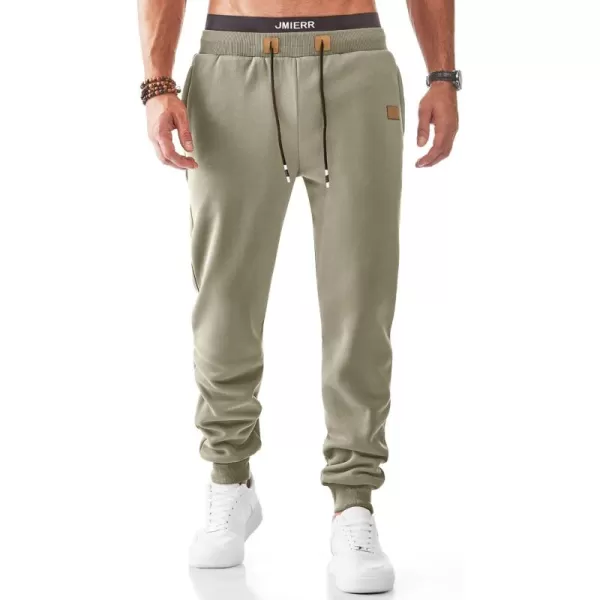 JMIERR Men's Sweatpants with Zipper Pockets Fleece Tapered Joggers Drawstring Waist Athletic Gym Running Workout Track Pants
