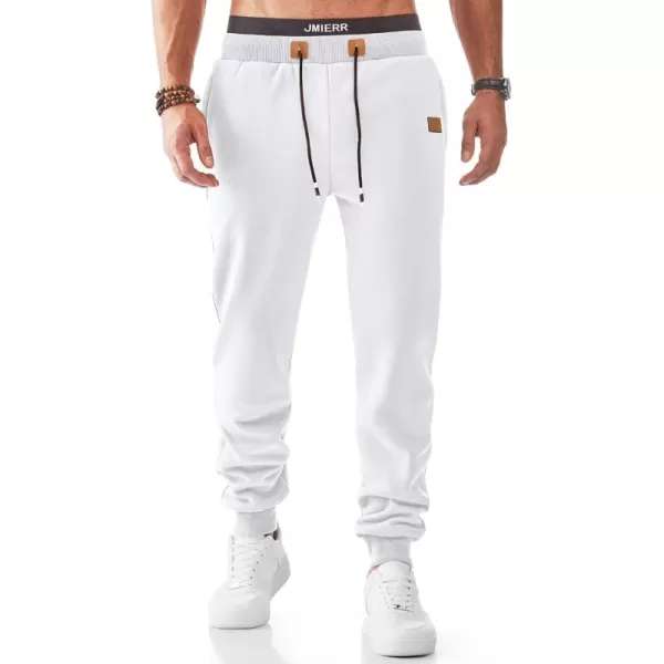 JMIERR Men's Sweatpants with Zipper Pockets Fleece Tapered Joggers Drawstring Waist Athletic Gym Running Workout Track Pants