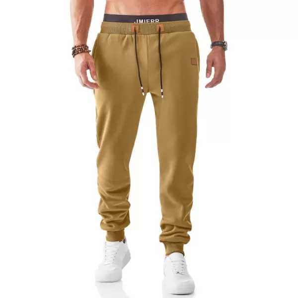 JMIERR Men's Sweatpants with Zipper Pockets Fleece Tapered Joggers Drawstring Waist Athletic Gym Running Workout Track Pants