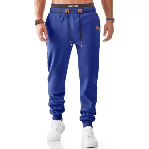 JMIERR Men's Sweatpants with Zipper Pockets Fleece Tapered Joggers Drawstring Waist Athletic Gym Running Workout Track Pants