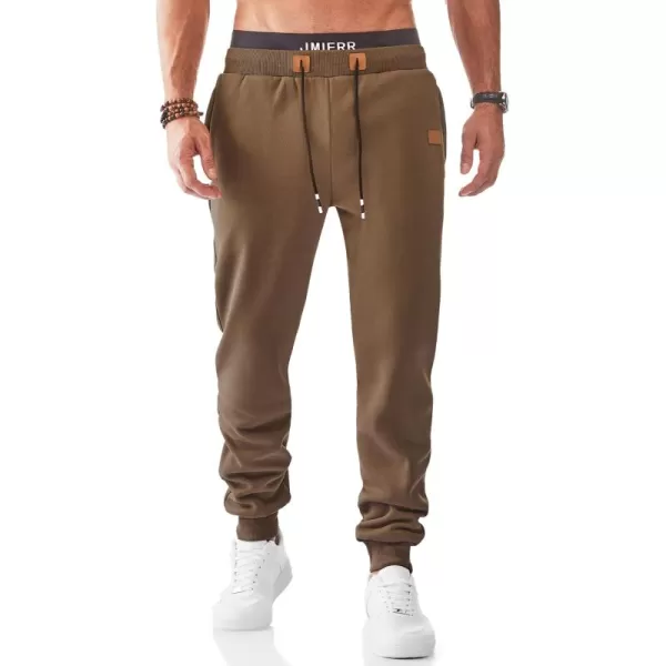 JMIERR Men's Sweatpants with Zipper Pockets Fleece Tapered Joggers Drawstring Waist Athletic Gym Running Workout Track Pants