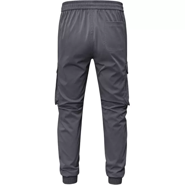 JMIERR Men's Casual Cargo Joggers Pants Stretch Elastic Waist Drawstring Tapered Sweatpants with Pockets