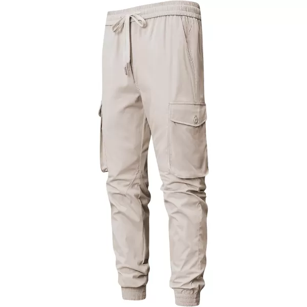 JMIERR Men's Casual Cargo Joggers Pants Stretch Elastic Waist Drawstring Tapered Sweatpants with Pockets