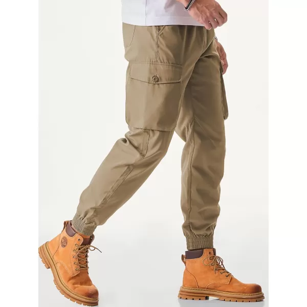 JMIERR Men's Casual Cargo Joggers Pants Stretch Elastic Waist Drawstring Tapered Sweatpants with Pockets
