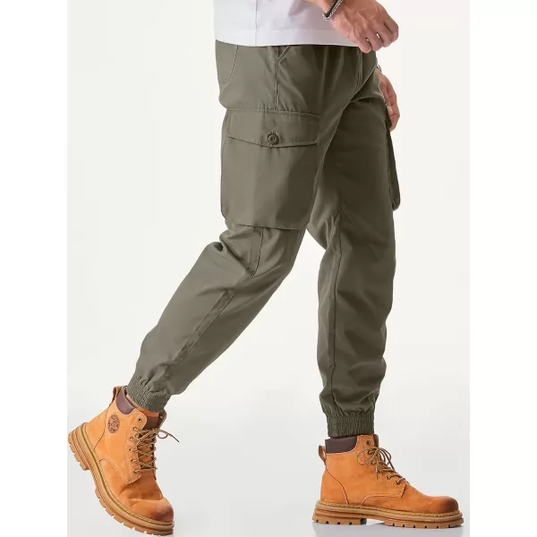 JMIERR Men's Casual Cargo Joggers Pants Stretch Elastic Waist Drawstring Tapered Sweatpants with Pockets
