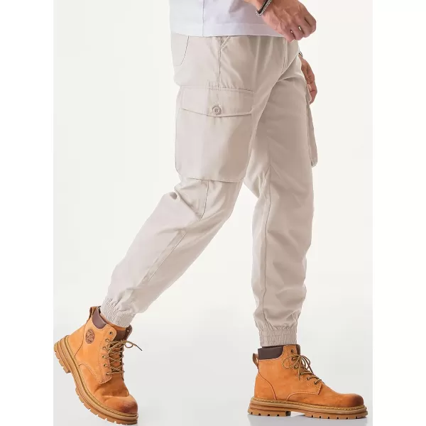 JMIERR Men's Casual Cargo Joggers Pants Stretch Elastic Waist Drawstring Tapered Sweatpants with Pockets