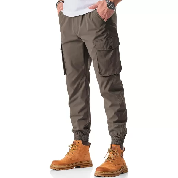 JMIERR Men's Casual Cargo Joggers Pants Stretch Elastic Waist Drawstring Tapered Sweatpants with Pockets