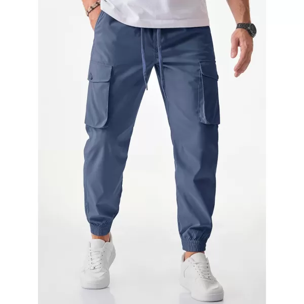 JMIERR Men's Casual Cargo Joggers Pants Stretch Elastic Waist Drawstring Tapered Sweatpants with Pockets