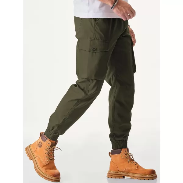 JMIERR Men's Casual Cargo Joggers Pants Stretch Elastic Waist Drawstring Tapered Sweatpants with Pockets
