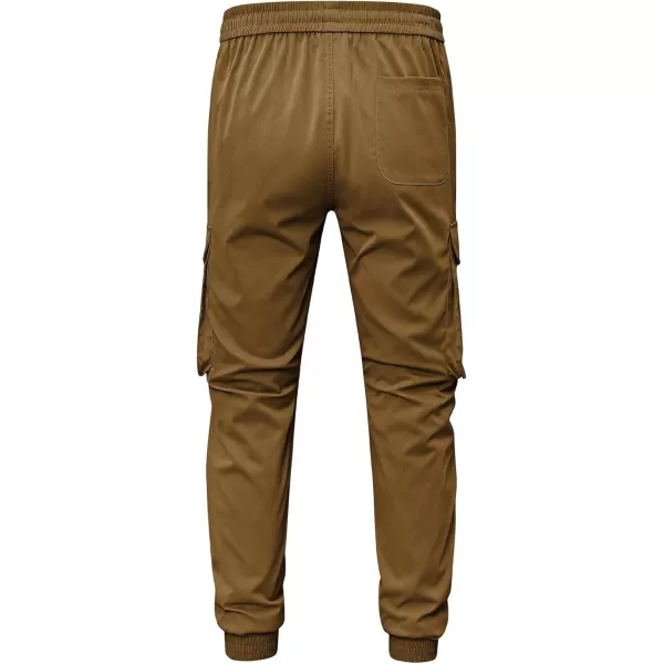 JMIERR Men's Casual Cargo Joggers Pants Stretch Elastic Waist Drawstring Tapered Sweatpants with Pockets