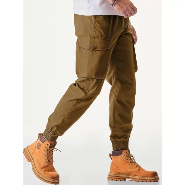 JMIERR Men's Casual Cargo Joggers Pants Stretch Elastic Waist Drawstring Tapered Sweatpants with Pockets