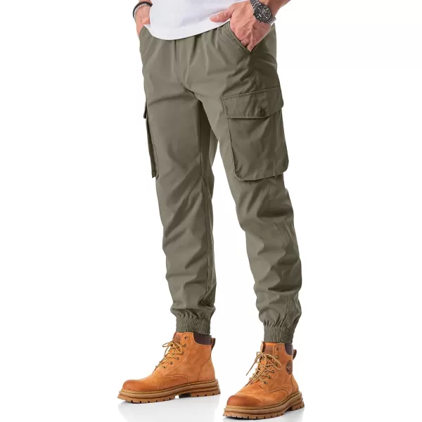 JMIERR Men's Casual Cargo Joggers Pants Stretch Elastic Waist Drawstring Tapered Sweatpants with Pockets