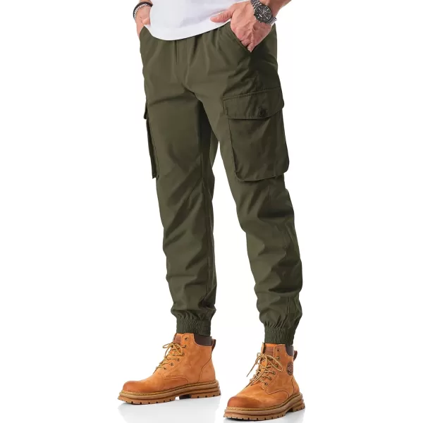 JMIERR Men's Casual Cargo Joggers Pants Stretch Elastic Waist Drawstring Tapered Sweatpants with Pockets