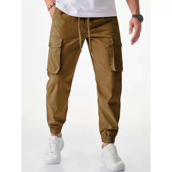 JMIERR Men's Casual Cargo Joggers Pants Stretch Elastic Waist Drawstring Tapered Sweatpants with Pockets