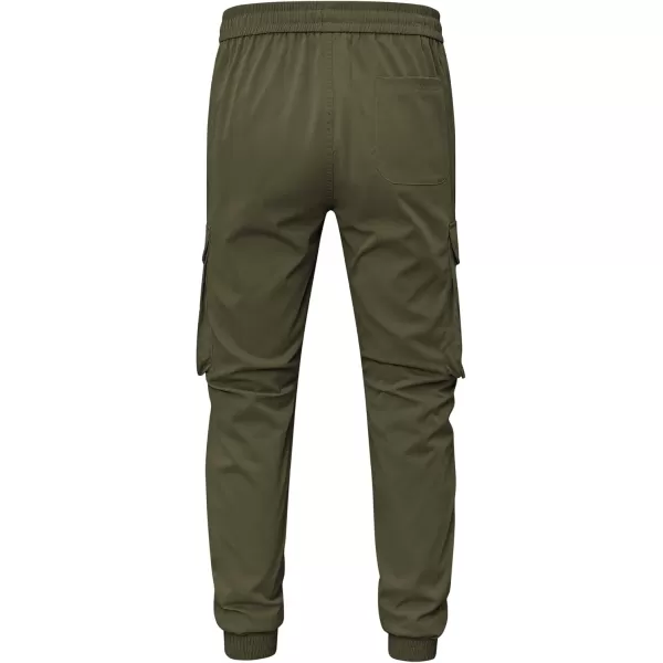 JMIERR Men's Casual Cargo Joggers Pants Stretch Elastic Waist Drawstring Tapered Sweatpants with Pockets
