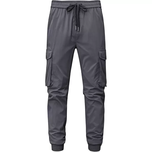 JMIERR Men's Casual Cargo Joggers Pants Stretch Elastic Waist Drawstring Tapered Sweatpants with Pockets