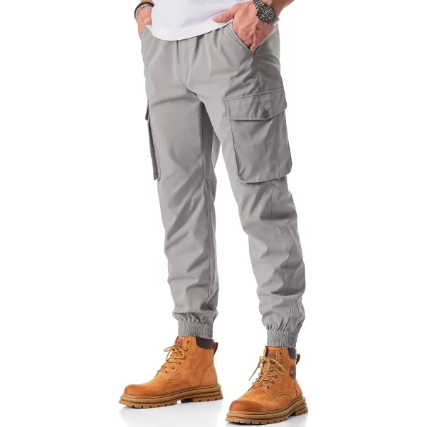 JMIERR Men's Casual Cargo Joggers Pants Stretch Elastic Waist Drawstring Tapered Sweatpants with Pockets