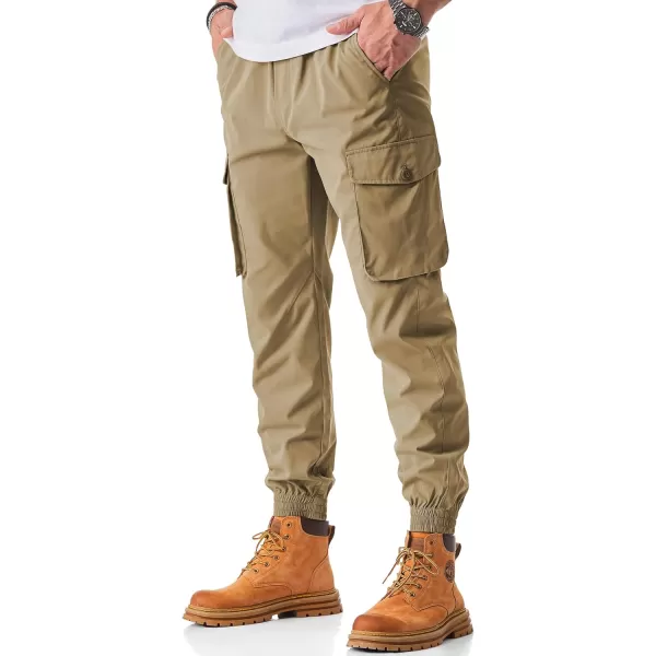 JMIERR Men's Casual Cargo Joggers Pants Stretch Elastic Waist Drawstring Tapered Sweatpants with Pockets