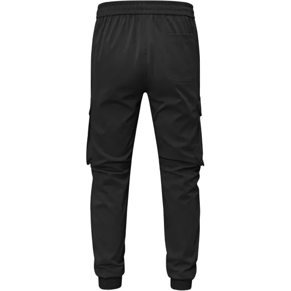 JMIERR Men's Casual Cargo Joggers Pants Stretch Elastic Waist Drawstring Tapered Sweatpants with Pockets