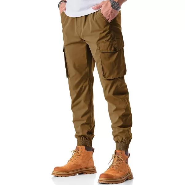 JMIERR Men's Casual Cargo Joggers Pants Stretch Elastic Waist Drawstring Tapered Sweatpants with Pockets