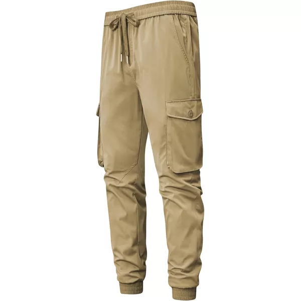 JMIERR Men's Casual Cargo Joggers Pants Stretch Elastic Waist Drawstring Tapered Sweatpants with Pockets