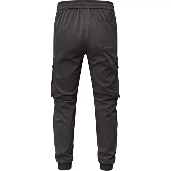 JMIERR Men's Casual Cargo Joggers Pants Stretch Elastic Waist Drawstring Tapered Sweatpants with Pockets