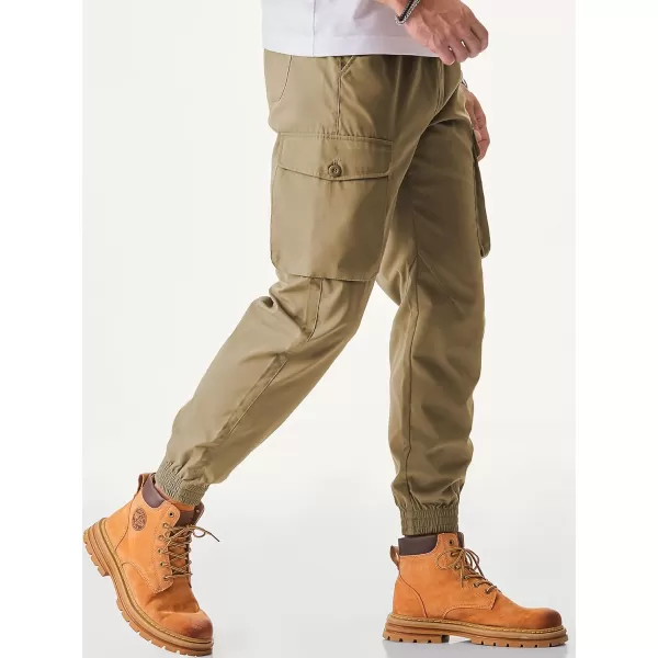 JMIERR Men's Casual Cargo Joggers Pants Stretch Elastic Waist Drawstring Tapered Sweatpants with Pockets